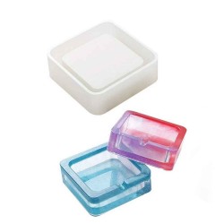 Epoksi Silikon Kalıp Küllük Kalıbı Kare 9.8X3.2 CM Epoksi Silikon Kalıp Küllük Kalıbı Kare 9.8X3.2 CM