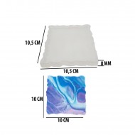 Epoksi Silikon Kalıp Magnet Geode Kare 10 CM Epoksi Silikon Kalıp Magnet Geode Kare 10 CM