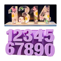 Epoksi Silikon Kalıp Masa Süsü Rakam Kalıbı Kek Silikon Çikolata Pasta Rakam Kalıbı