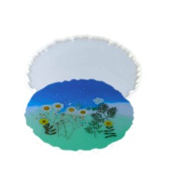 Epoksi Silikon Kalıp Oval Dalgalı Tepsi  (Supla) Kalıbnı  YERLİ 25x33.5 CM  Epoksi Silikon Kalıp Oval Dalgalı Tepsi  (Supla) Kalıbnı  YERLİ 25x33.5 CM
