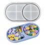 Epoksi Silikon Kalıp Oval Mini Tepsi Yuvarlak Bölmeli 18.4X9.9 CM Epoksi Silikon Kalıp Oval Mini Tepsi Yuvarlak Bölmeli 18.4X9.9 CM