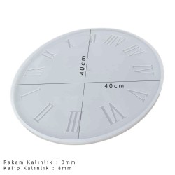 Epoksi Silikon Kalıp Roma Rakamlı Saat Kalıbı Battal Boy 40 CM Epoksi Silikon Kalıp Roma Rakamlı Saat Kalıbı Battal Boy 40 CM
