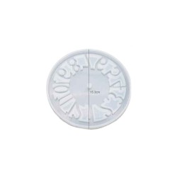 Epoksi Silikon Kalıp Saat Kalıbı 15.3 CM Epoksi Silikon Kalıp Saat Kalıbı 15.3 CM
