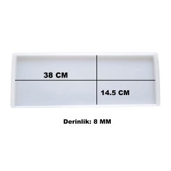 Epoksi Silikon Kalıp Tepsi Kalıbı YERLİ Dikdörtgen 14.5X38 CM Epoksi Silikon Kalıp Tepsi Kalıbı YERLİ Dikdörtgen 14.5X38 CM