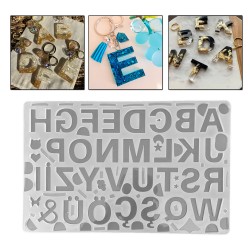 Epoksi Silikon Kalıp Ters Yerli Türkçe Büyük Harfler Kalıbı 4.5 CM