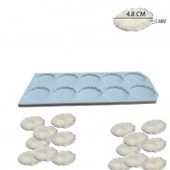Epoksi  Silikon Kalıp Tırtıklı Kenar Magnet Kalıbı 4.8 CM 10 lu Epoksi  Silikon Kalıp Tırtıklı Kenar Magnet Kalıbı 4.8 CM 10 lu