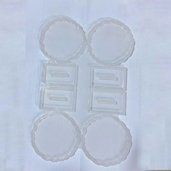 Epoksi  Silikon Kalıp Tırtıklı Kenar Ayaklı Magnet Kalıbı 7 CM  4 Lü Epoksi  Silikon Kalıp Tırtıklı Kenar Ayaklı Magnet Kalıbı 7 CM  4 Lü