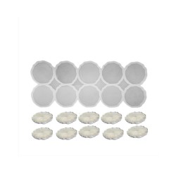 Epoksi  Silikon Kalıp Tırtıklı Kenar Magnet Kalıbı 5.8 CM 10 lu  Epoksi  Silikon Kalıp Tırtıklı Kenar Magnet Kalıbı 5.8 CM 10 lu