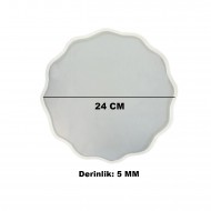 Epoksi Silikon Kalıp YERLİ Dalgalı Nişan ve Söz Tepsi Kalıbı 24 CM Epoksi Silikon Kalıp YERLİ Dalgalı Nişan ve Söz Tepsi Kalıbı 24 CM