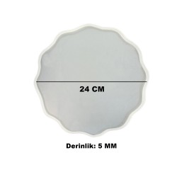 Epoksi Silikon Kalıp YERLİ Dalgalı Nişan ve Söz Tepsi Kalıbı 24 CM Epoksi Silikon Kalıp YERLİ Dalgalı Nişan ve Söz Tepsi Kalıbı 24 CM