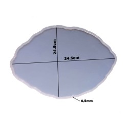 Epoksi Silikon Kalıp YERLİ Oval Dalgalı Nişan ve Söz Tepsi Kalıbı 34.5X24.5 CM Epoksi Silikon Kalıp YERLİ Oval Dalgalı Nişan ve Söz Tepsi Kalıbı 34.5X24.5 CM