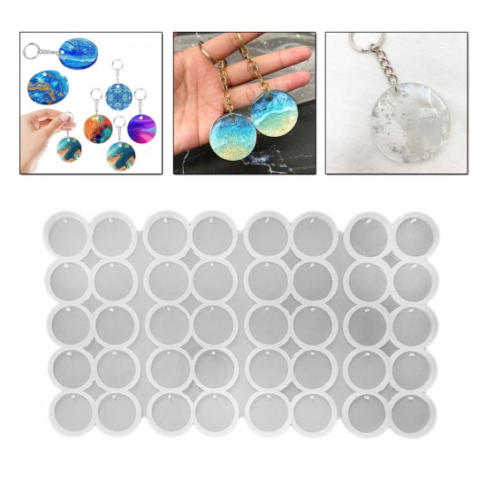 Epoksi Silikon Kalıp Yuvarlak Delikli Anahtarlık Kalıbı 5 CM 40 Lı Epoksi Silikon Kalıp Yuvarlak Delikli Anahtarlık Kalıbı 5 CM 40 Lı