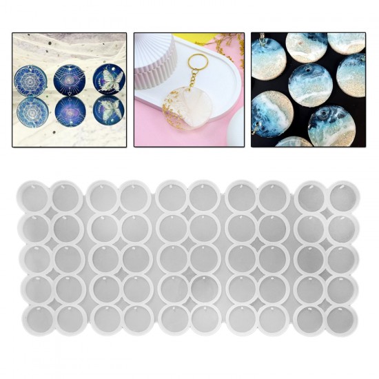 Epoksi Silikon Kalıp Yuvarlak Delikli Anahtarlık Kalıbı 5 CM 50 Li Epoksi Silikon Kalıp Yuvarlak Delikli Anahtarlık Kalıbı 5 CM 50 Li