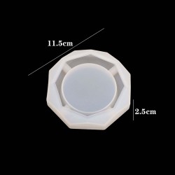 Epoksi Silikon Sekizgen Küllük Kalıbı  11,5 CM 