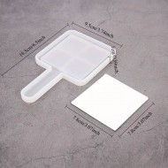 Epoksi Silikon Saplı Ayna Kalıbı Kare 16.5X9.5 CM Epoksi Silikon Saplı Ayna Kalıbı Kare 16.5X9.5 CM