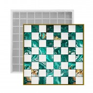 Epoksi YERLİ Silikon Kalıp Satranç ve Dama Tahtası Kalıbı 25.5x25.5 CM