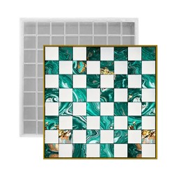 Epoksi YERLİ Silikon Kalıp Satranç ve Dama Tahtası Kalıbı 25.5x25.5 CM