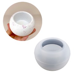Epoksi Yuvarlak Beton Saksı ve Mumluk Silikon Kalıbı 5.3X7.7 CM  Epoksi Yuvarlak Beton Saksı ve Mumluk Silikon Kalıbı 5.3X7.7 CM