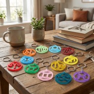 Epoksi Yuvarlak Burç Kalıbı Anahtarlık ve Kolye Kalıbı Epoksi Yuvarlak Burç Kalıbı Anahtarlık ve Kolye Kalıbı