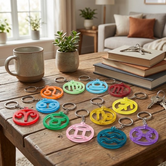 Epoksi Yuvarlak Burç Kalıbı Anahtarlık ve Kolye Kalıbı Epoksi Yuvarlak Burç Kalıbı Anahtarlık ve Kolye Kalıbı