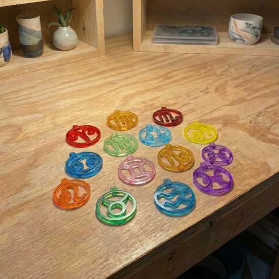 Epoksi Yuvarlak Burç Kalıbı Anahtarlık ve Kolye Kalıbı Epoksi Yuvarlak Burç Kalıbı Anahtarlık ve Kolye Kalıbı