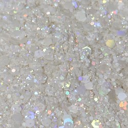 Glitter Sim Hologramlı Beyaz Glitter 5 GR