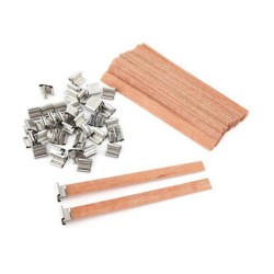 Ahşap Mum Fitili  Soya Fitili Bardak Mum Fitili (10 Adet) Ahşap Mum Fitili  Soya Fitili Bardak Mum Fitili (10 Adet)