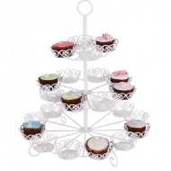 Metal Cupcake Standı 3 Katlı 24 Lü Kek Standı Metal Cupcake Standı 3 Katlı 24 Lü Kek Standı