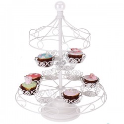 Metal Cupcake Standı Atlıkarınca - 12 Li Kek Standı Metal Cupcake Standı Atlıkarınca - 12 Li Kek Standı