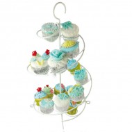 Metal Cupcake Standı Beyaz 15 Li Kek Standı