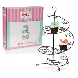 Metal Cupcake Standı Siyah / 15 Li Kek Standı Metal Cupcake Standı Siyah / 15 Li Kek Standı