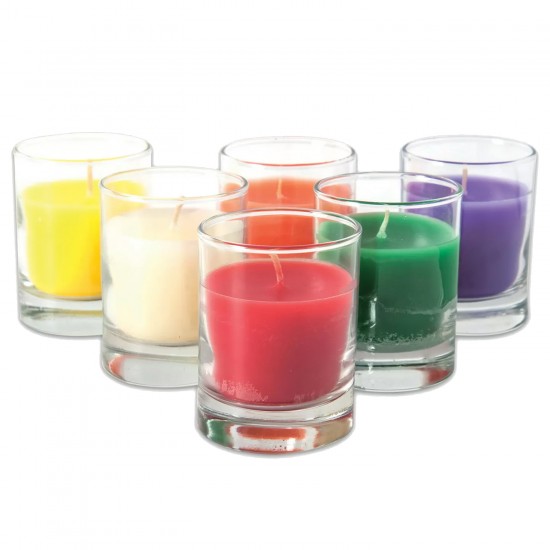 Cam Shot Bardağı Shot Bardak İçi Mum  (6 Adet)