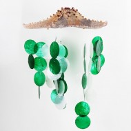 Yıldızlı Sedef Rüzgar Çanı -Beyaz Yeşil Yıldızlı Sedef Rüzgar Çanı -Beyaz Yeşil