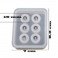 Epoksi Boncuk Şekilli Tesbih Ve Bileklik Silikon Kalıp 16mm 6 Lı Epoksi Boncuk Şekilli Tesbih Ve Bileklik Silikon Kalıp 16mm 6 Lı