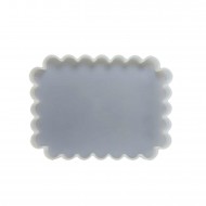 Epoksi Silikon  Kalıp Fırfırlı  Tepsi Kalıbı 14 X 19 CM Epoksi Silikon  Kalıp Fırfırlı  Tepsi Kalıbı 14 X 19 CM