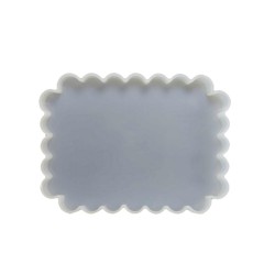 Epoksi Silikon  Kalıp Fırfırlı  Tepsi Kalıbı 14 X 19 CM Epoksi Silikon  Kalıp Fırfırlı  Tepsi Kalıbı 14 X 19 CM
