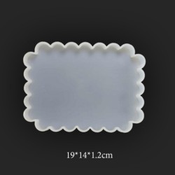 Epoksi Silikon  Kalıp Fırfırlı  Tepsi Kalıbı 14 X 19 CM Epoksi Silikon  Kalıp Fırfırlı  Tepsi Kalıbı 14 X 19 CM