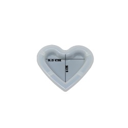 Epoksi Silikon Kalıp Küllük Kalıbı Kalp Modeli  9.5 CM Epoksi Silikon Kalıp Küllük Kalıbı Kalp Modeli  9.5 CM