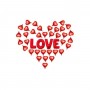 Folyo Balon LOVE Yazılı 49 Minik Kalpli Set