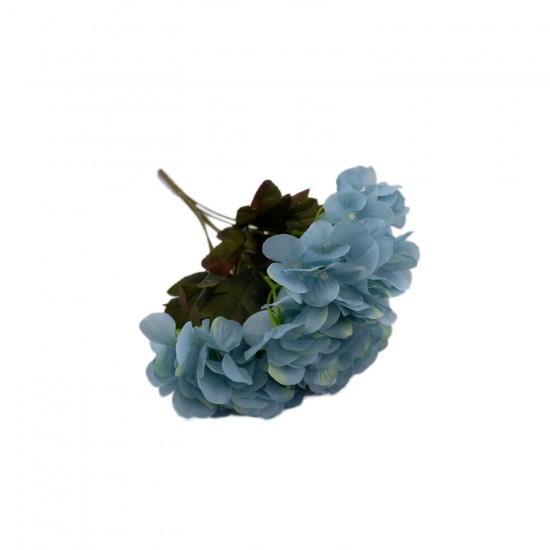 Gelin El Buketi Ortanca Modeli 7 Başlı Yapay Çiçek Demeti Lüx