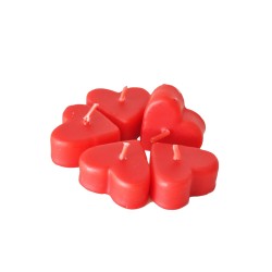 Kalpli Yüzen  Mum 3 CM Asetat Kutulu 5 li Kalpli Yüzen  Mum 3 CM Asetat Kutulu 5 li