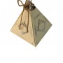 Karton Lokumluk Gümüş Saray Desenli Piramit Modeli 50 Adet)