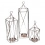 Metal 3Lü Set Dekoratif Mumluk Fener Metal 3Lü Set Dekoratif Mumluk Fener