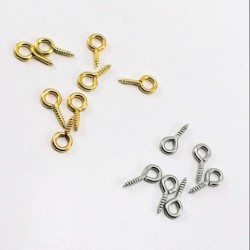 Metal Takı Ve Obje Halkası Vidalı  1 CM  (100 Adet) Metal Takı Ve Obje Halkası Vidalı  1 CM  (100 Adet)