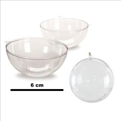 Şeffaf Mika Küre Top 6 CM (24  Adet ) Şeffaf Mika Küre Top 6 CM (24  Adet )
