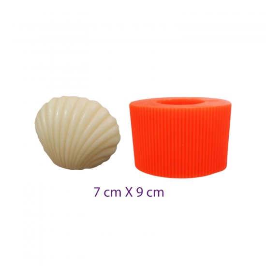 Silikon Mum Kalıbı İstiridye Modeli 7X9 CM Silikon Mum Kalıbı İstiridye Modeli 7X9 CM