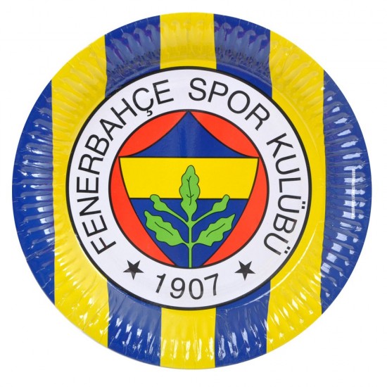 Fenerbahçe Temalı Taraftar Karton Tabak 23 Cm (8 Adet)