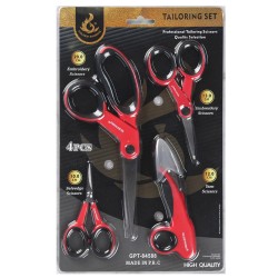 Profesyonel Dikiş Makas Seti 4’lü Kumaş Kesim Terzi Makası Seti Profesyonel Dikiş Makas Seti 4’lü Kumaş Kesim Terzi Makası Seti