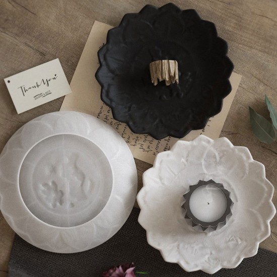 Silikon Epoksi Tabak Kalıbı Lotus Tabak Kalıbı Taş Tozu Çiçek Tabak Kalıbı 18x18x2.2 CM Silikon Epoksi Tabak Kalıbı Lotus Tabak Kalıbı Taş Tozu Çiçek Tabak Kalıbı 18x18x2.2 CM