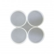 Silikon Epoksi Yuvarlak Bardak Altlığı Kalıbı 12 CM 4 lü